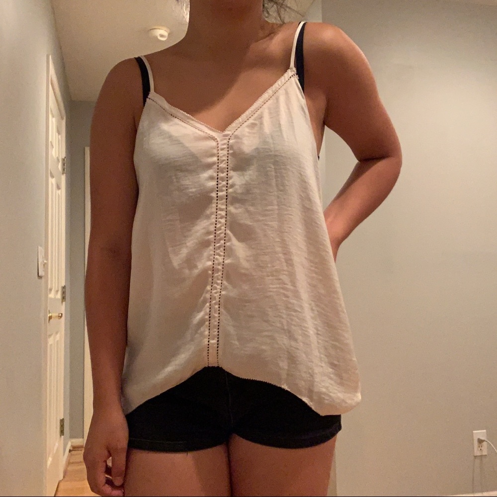 H&M creamy white silky tank top